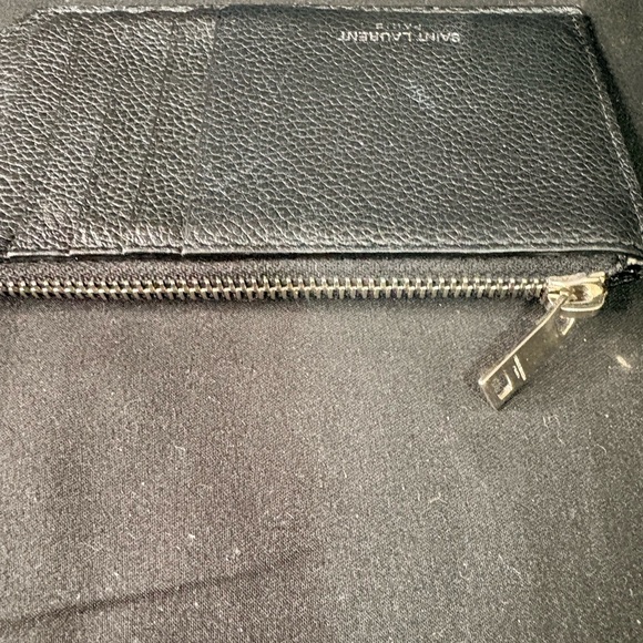 Saint Laurent Textured Black Card Wallet - Picture 5 of 6